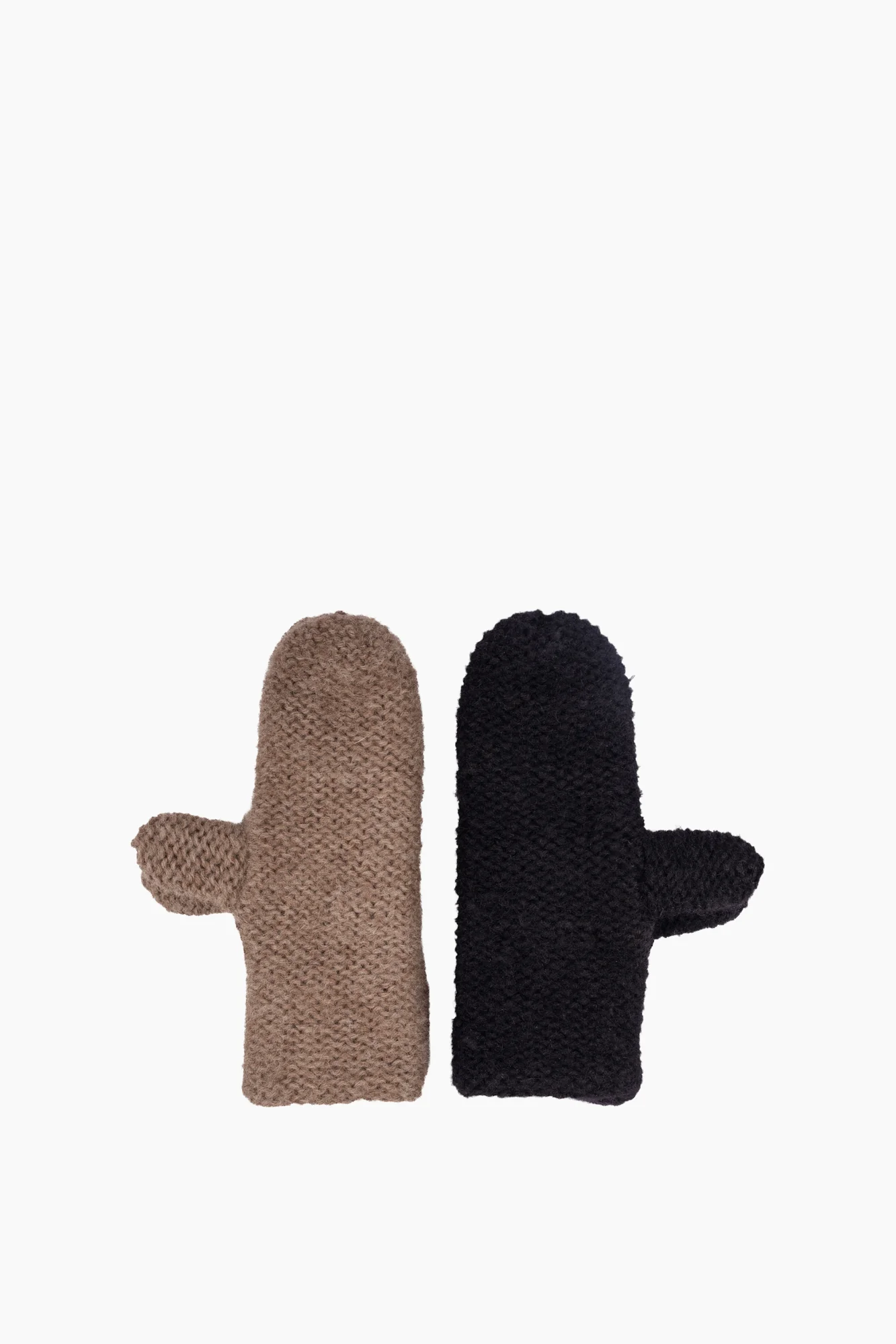 Baby Alpaca Mix Purl Stitch Mittens | 2 Colors - Image 5