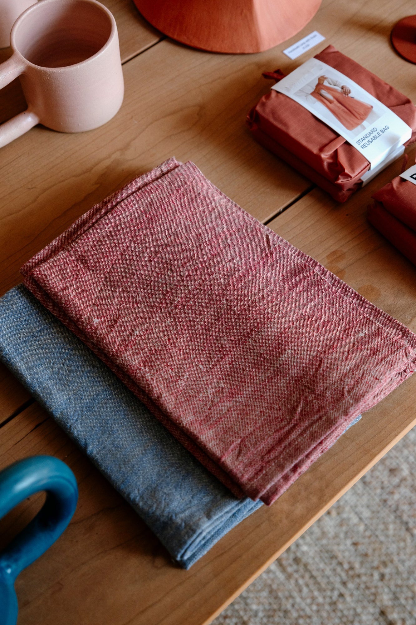 Italian Linen Tea Towel | Blue - Image 4