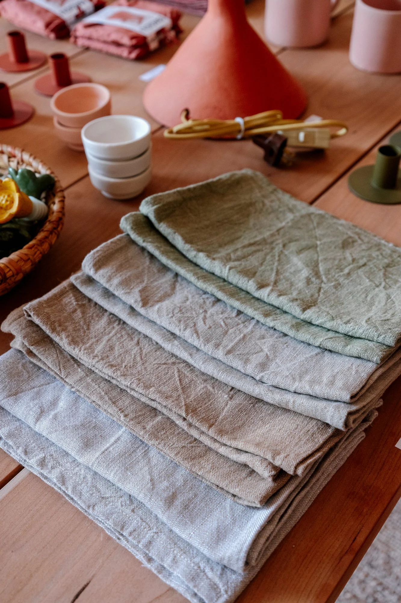 Italian Linen Tea Towel | Brown - Image 3