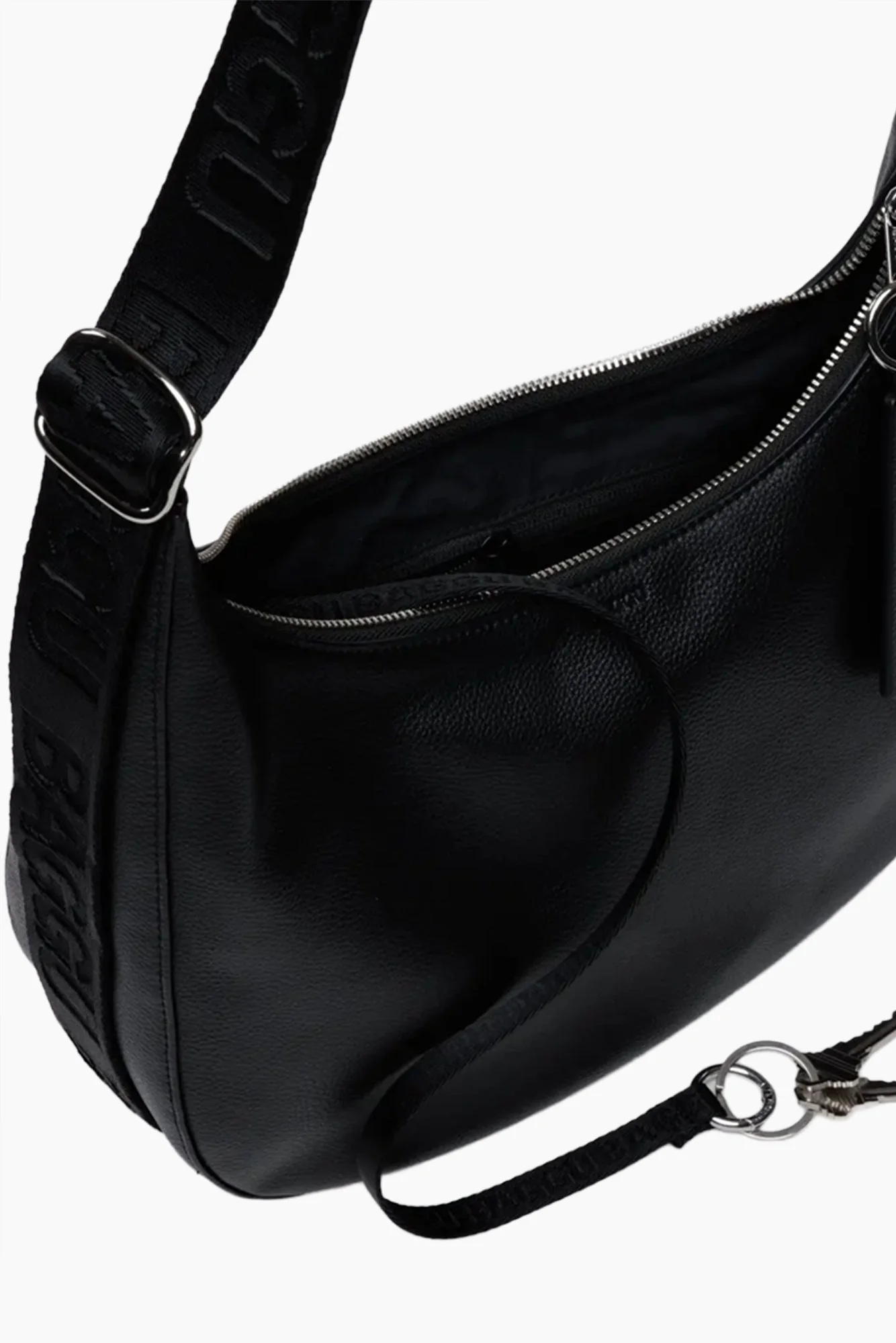 Medium Recycled Leather Crescent Bag | 2 Colors - Image 2