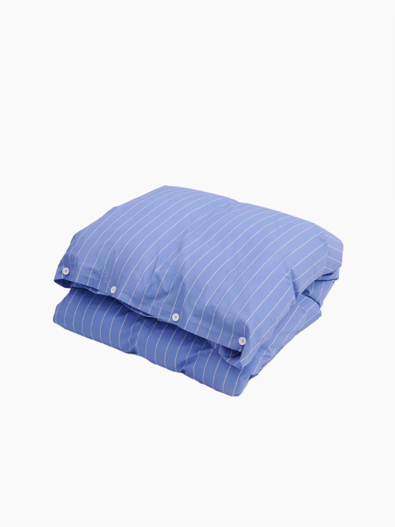 Organic Cotton Percale Bedding | Clear Blue Stripes - Image 4