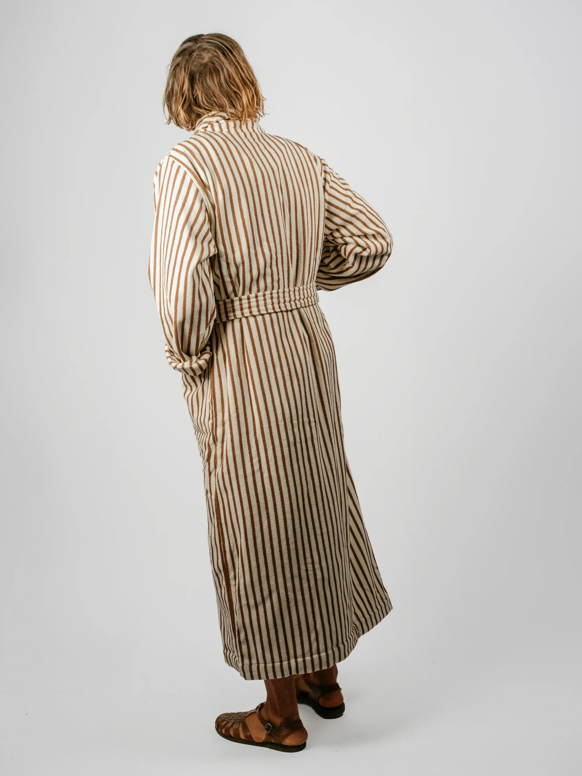 Organic Cotton Striped Bathrobe | Kodiak - Image 10