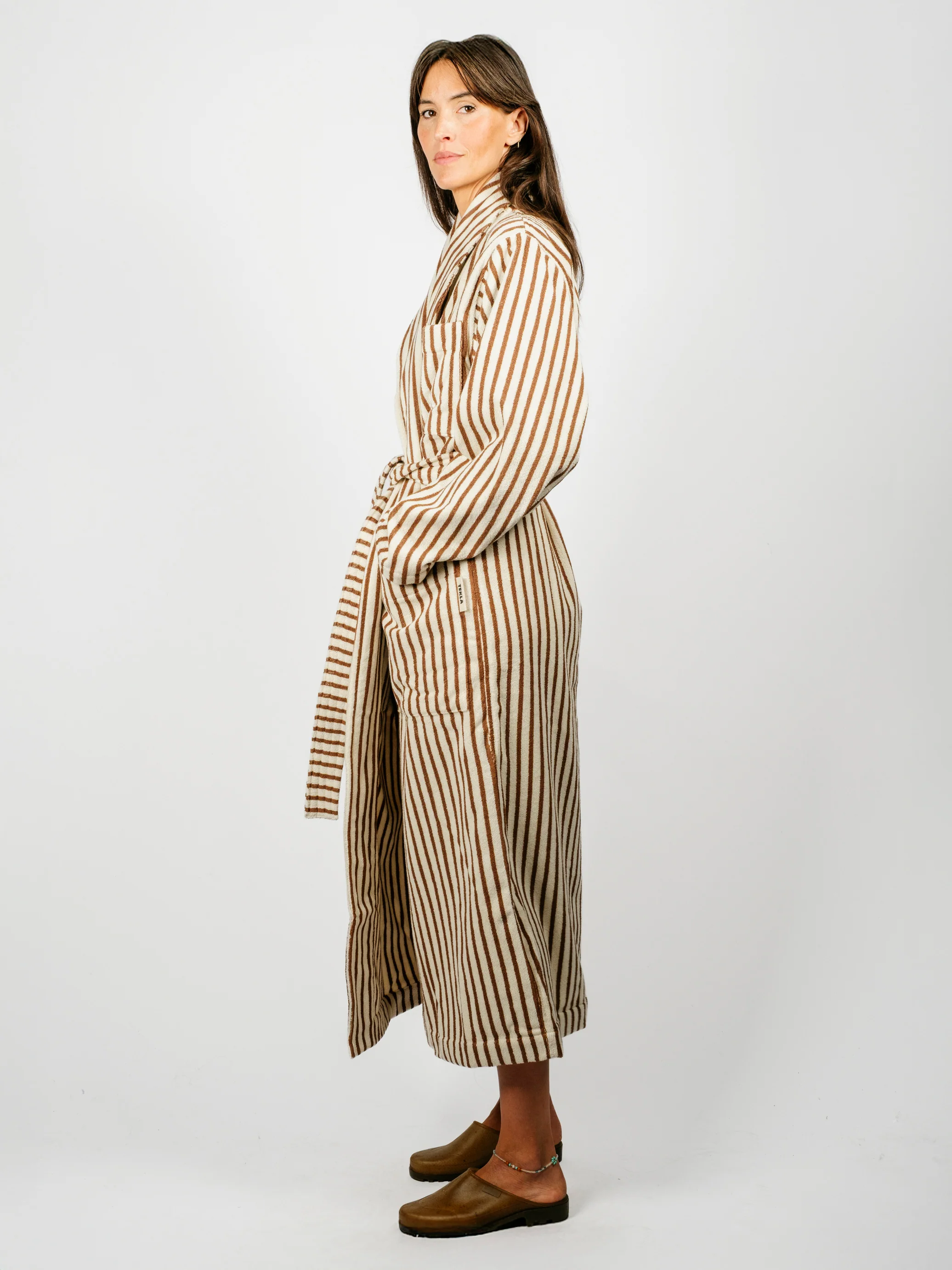 Organic Cotton Striped Bathrobe | Kodiak - Image 4