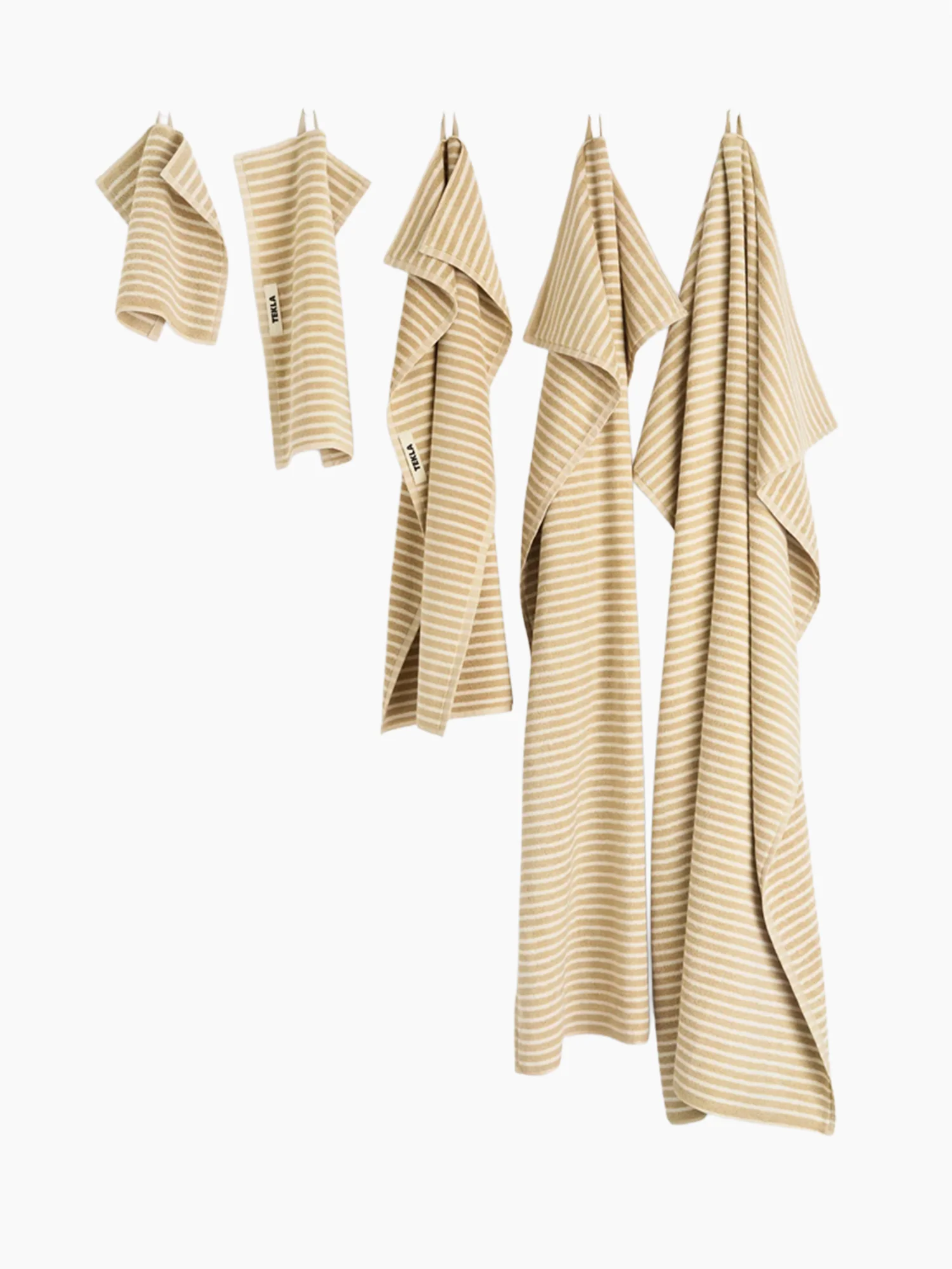 Organic Cotton Striped Towels & Bath Mat | Ivory - Image 3