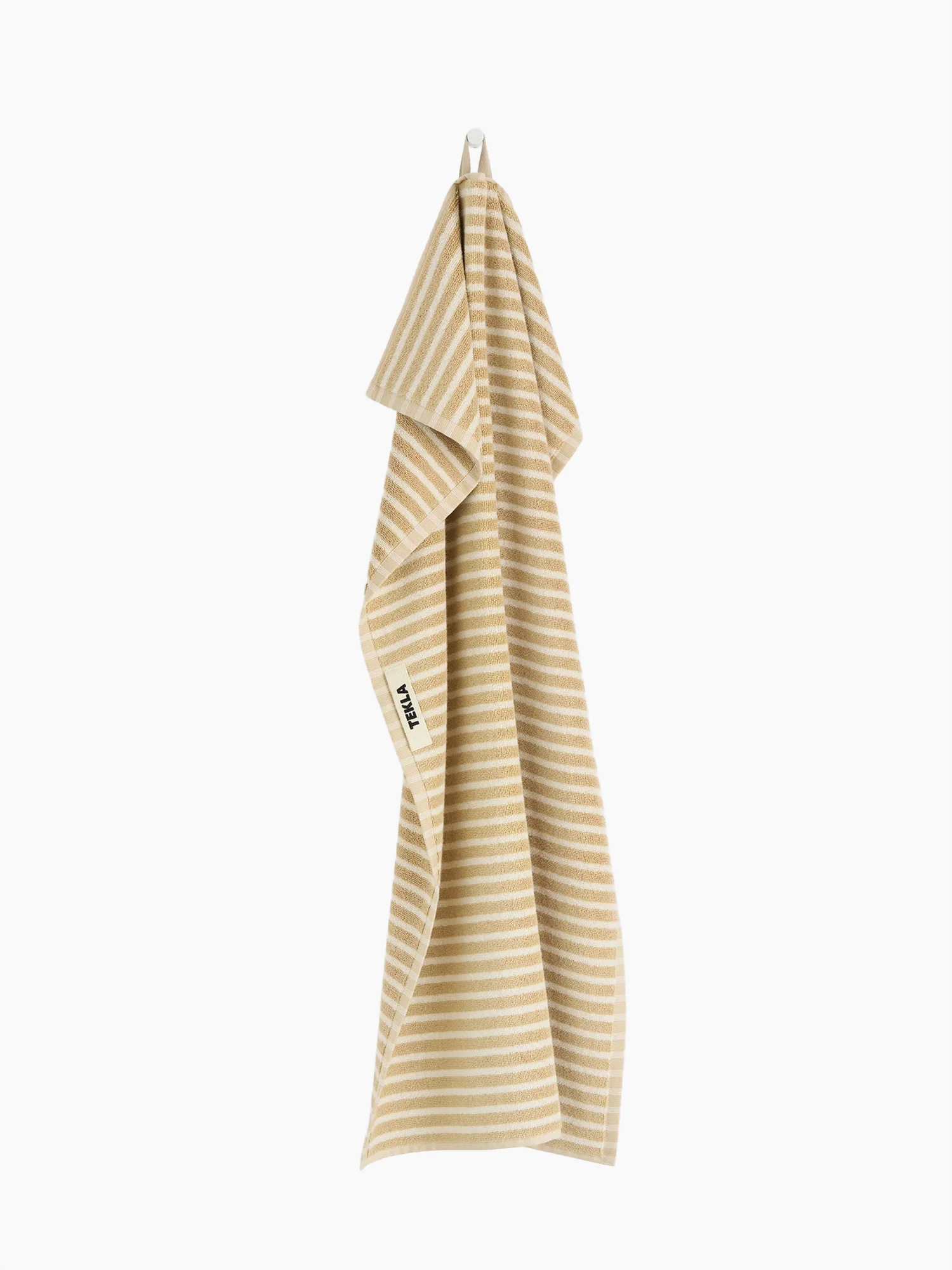 Organic Cotton Striped Towels & Bath Mat | Ivory - Image 4