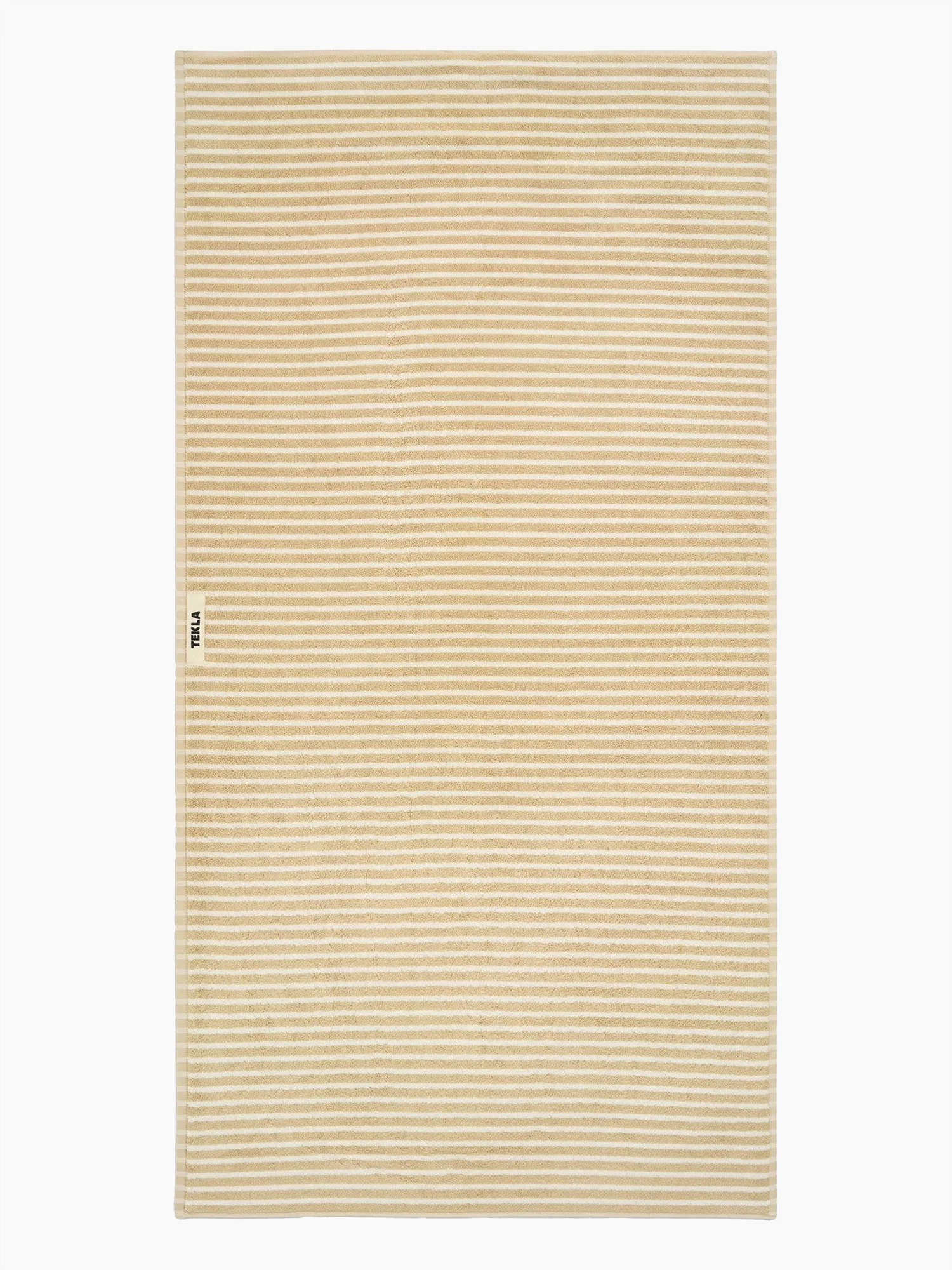 Organic Cotton Striped Towels & Bath Mat | Ivory - Image 6