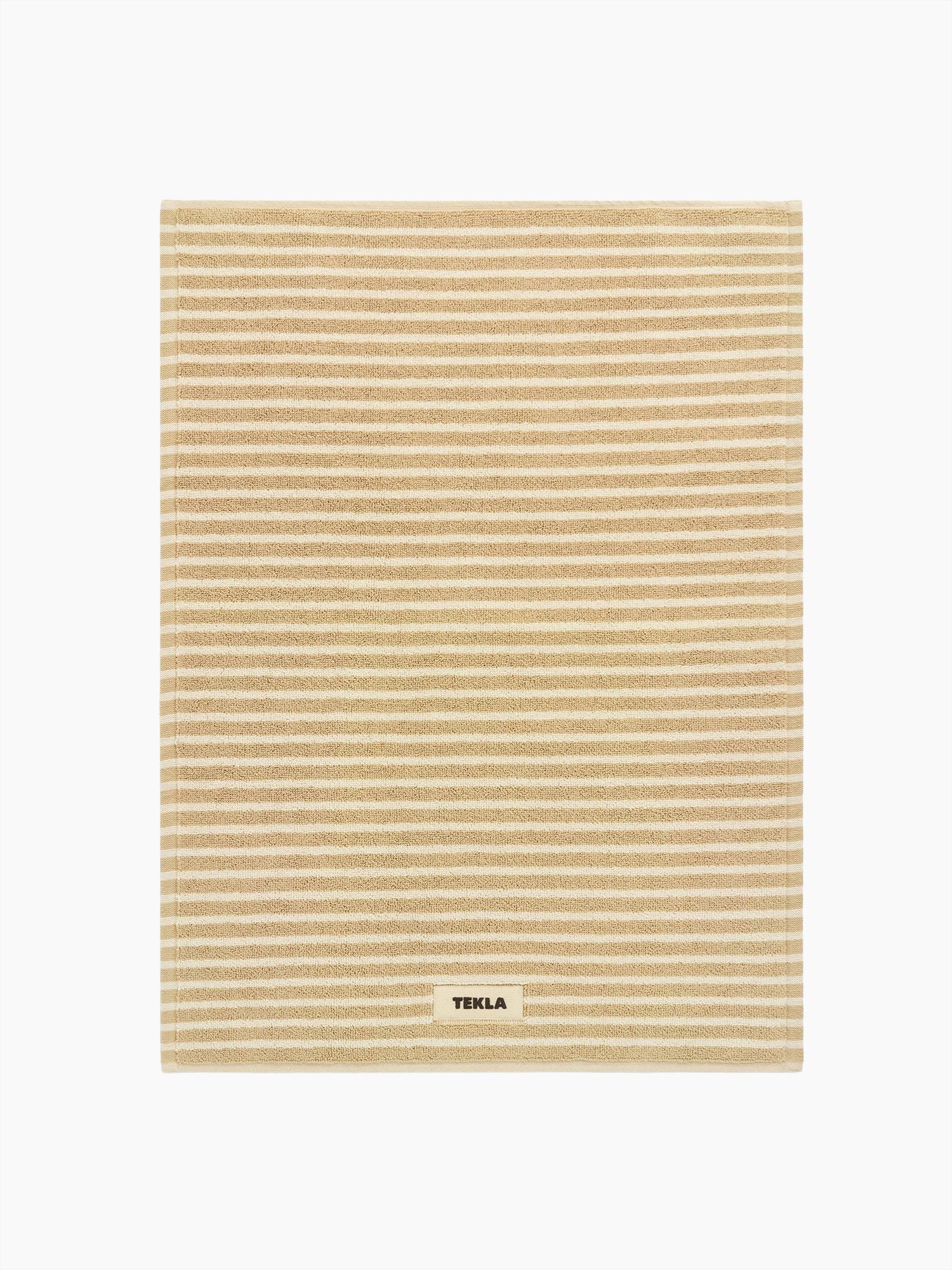 Organic Cotton Striped Towels & Bath Mat | Ivory - Image 7