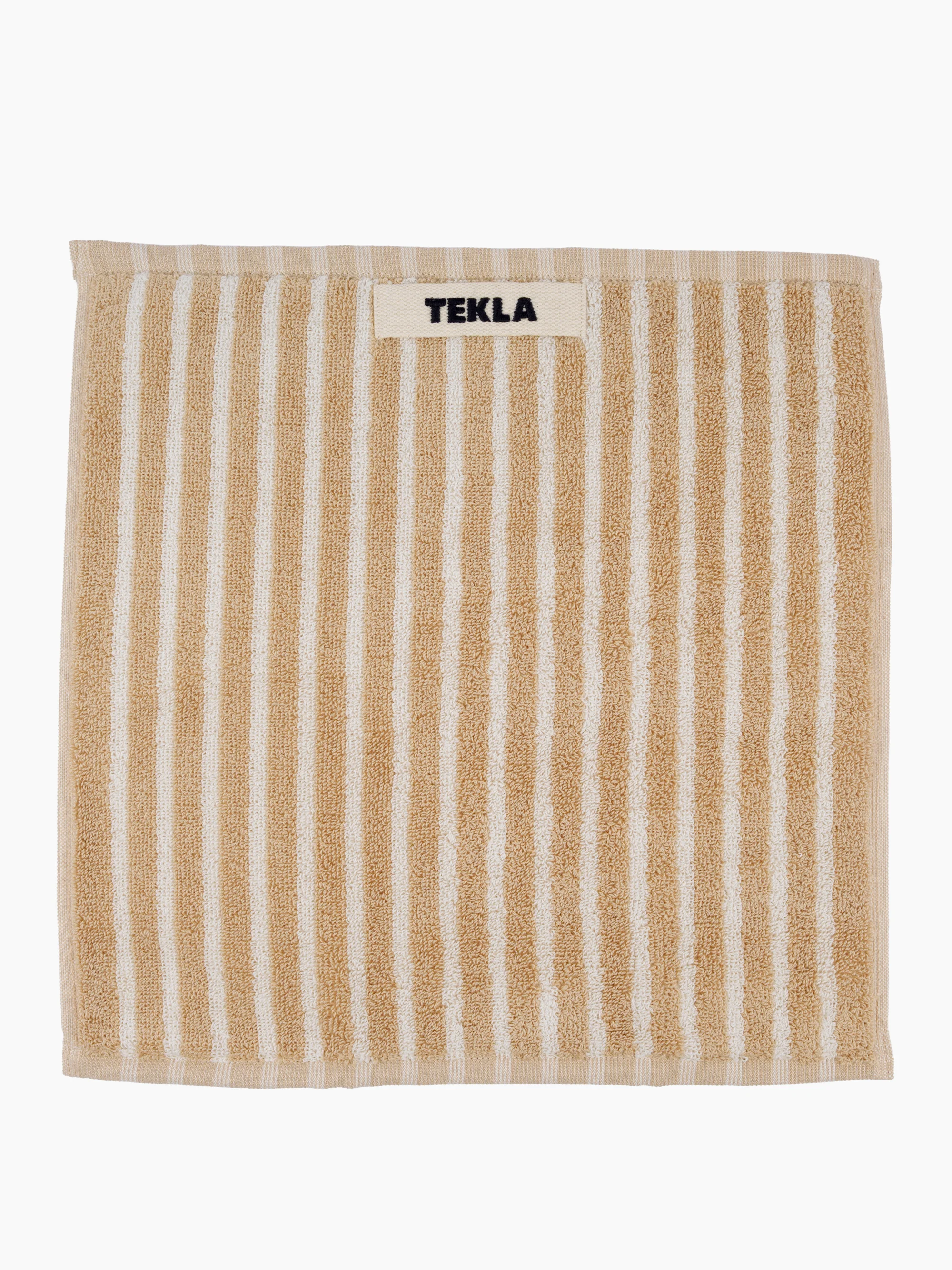 Organic Cotton Striped Towels & Bath Mat | Ivory - Image 9
