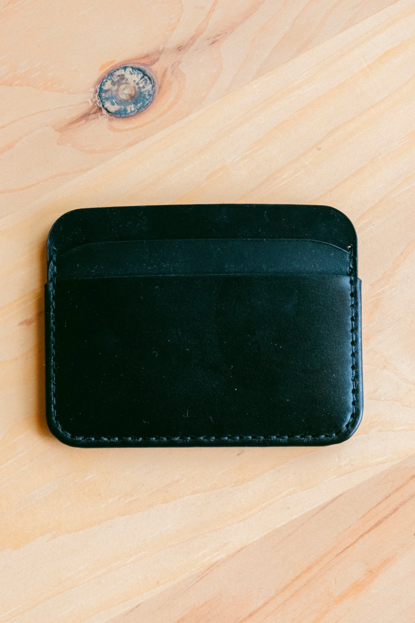 Round Luxe Wallet Plus | Black Chromexcel - Image 3
