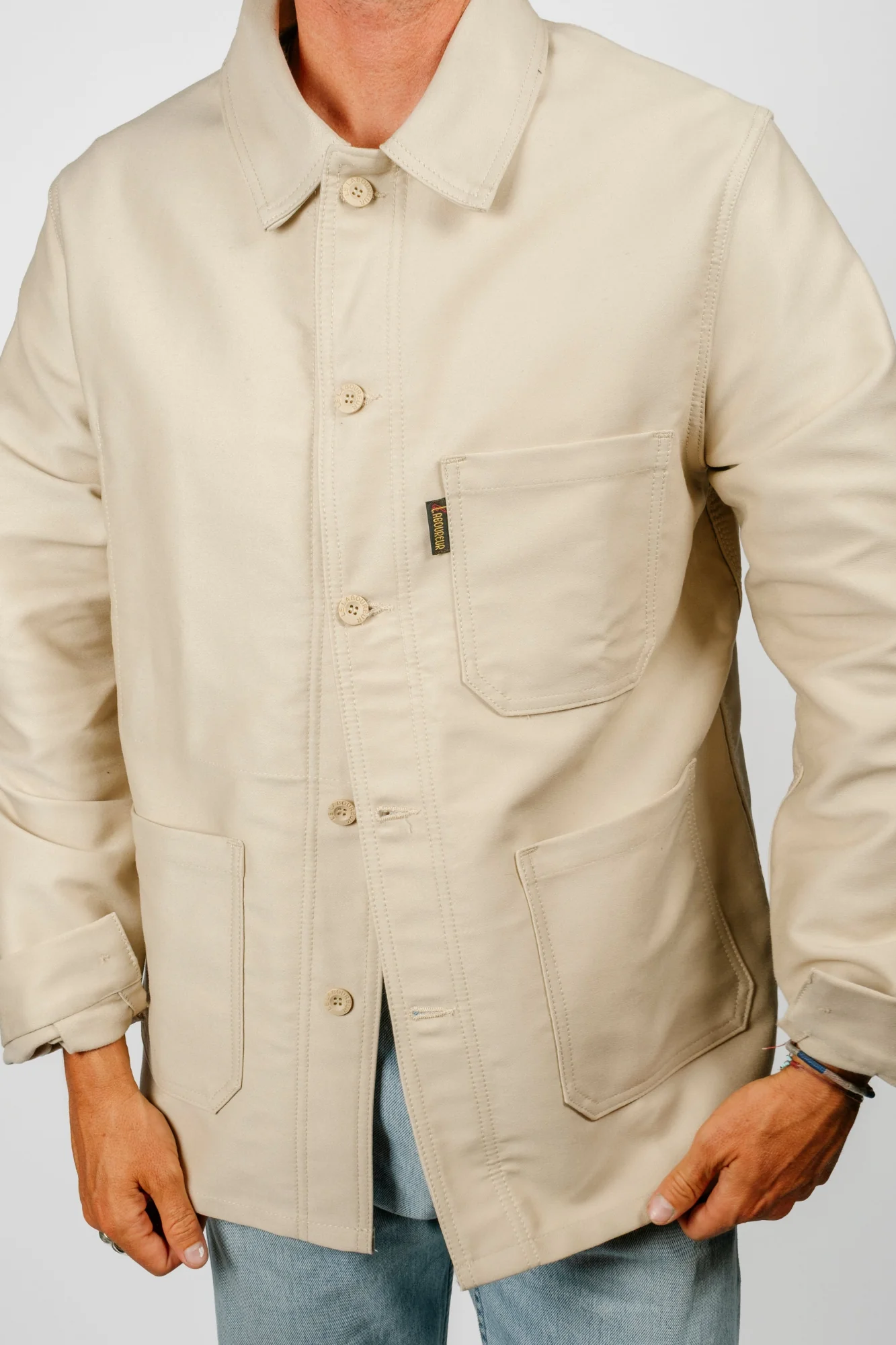 The French Chore Coat | Ecru - Image 4